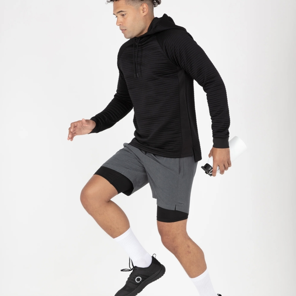 Black and Gray Base Layer Shorts